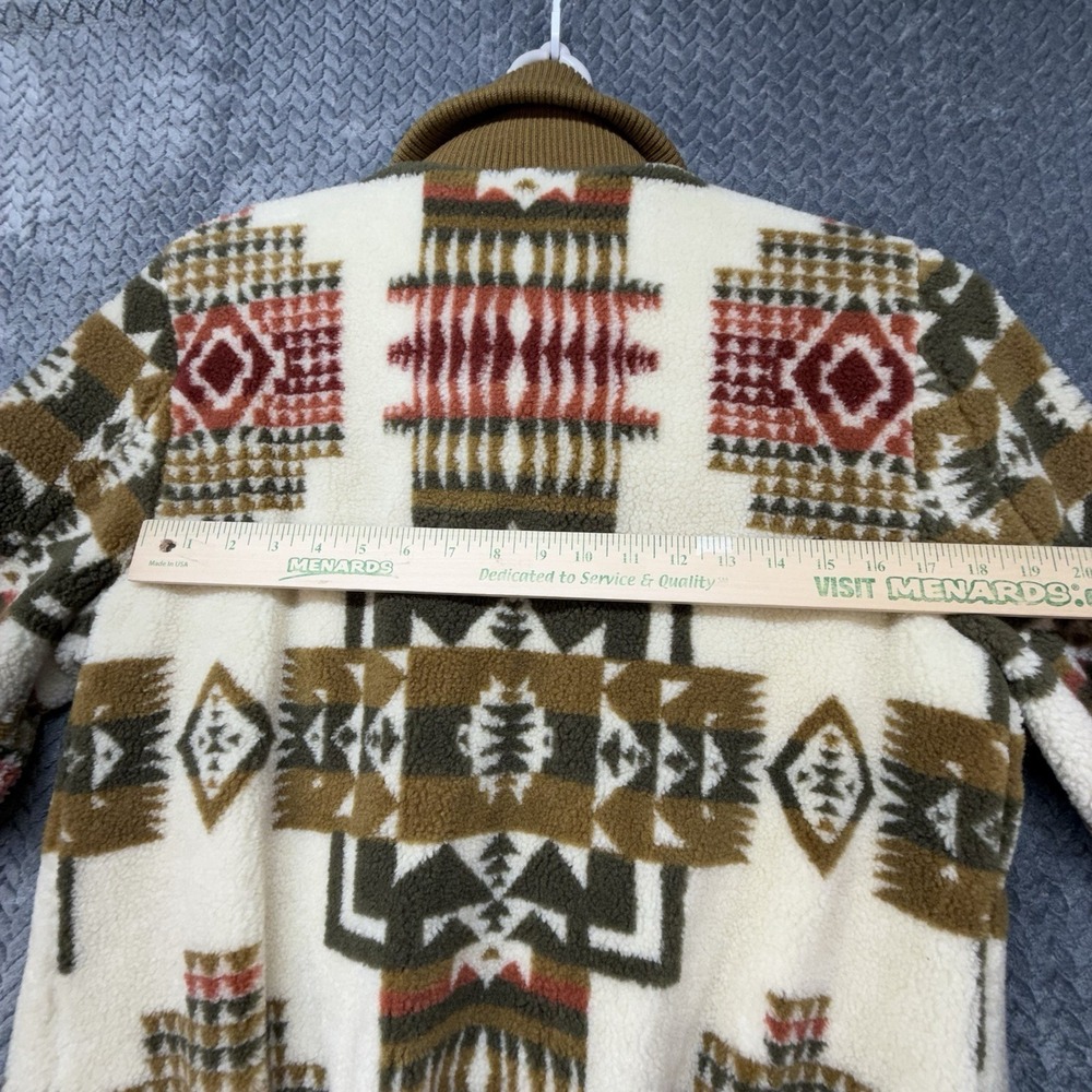 Pendleton Women's Large Chief Joseph Ivory Foxglove Fleece Bomber Jacket - Picture 13 of 13
